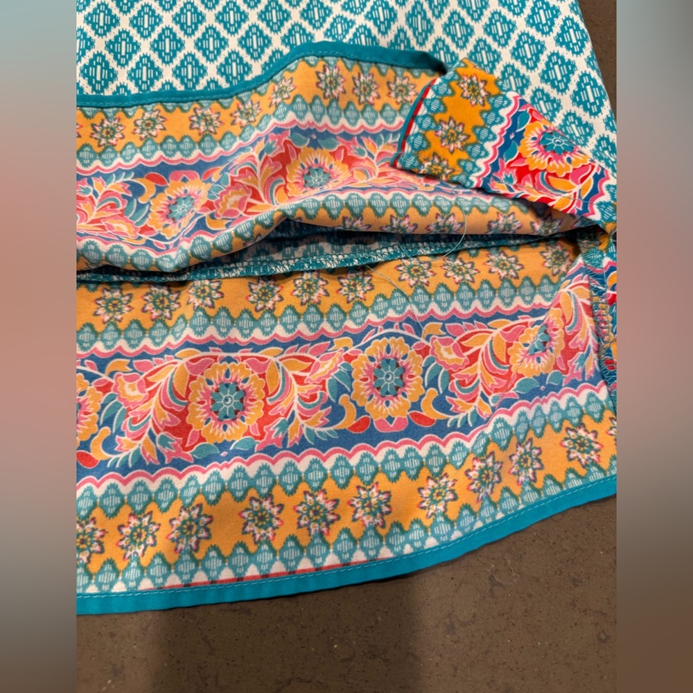 NLW Women's Boho Tunic Dress with Geometric and Floral Patterns Sz: S - Picture 5 of 11